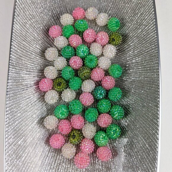 Vintage Plastic Multicolor Bubble Beads - Picture 3 of 3
